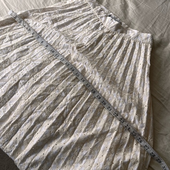 NWT Zara Cream Eyelet Embroidered Maxi Skirt XS - Picture 14 of 16